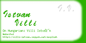 istvan villi business card